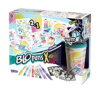 John Adams BLOPENS® Xtra Crea'Mug | Colour Your Own Travel Cup with Airbrush Art & Stencils | 8 Colourful BLOPENS & Mug for Hot & Cold Drinks | Age 6+ | Christmas or Birthday Arts & Crafts Gift