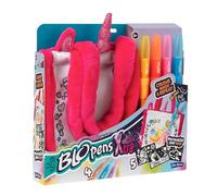 John Adams BLOPENS® Xtra Styl'Bag | Colour Your Own Unicorn Bag with Airbrush Art & Stencils | Draw, Wash, Repeat | Soft Unicorn Bag & 4 Blopens | Age 6+ | Art & Craft Christmas or Birthday Gift