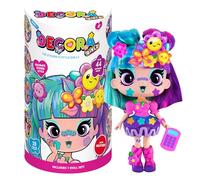 John Adams Decora Girlz Fashion Doll | HEATHER 5" Sticker ’n’ Style Mini Doll with 44 Accessories | Customisable Outfits, Hair & Stickers | Collectable Cute Dolls & Accessories for Kids | Ages 4+