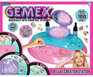John Adams GEMEX Deluxe Creation Station | Turn Gel Into Gems | DIY Arts & Crafts Toy For Kids | Create Beautiful Gems | Ideal For Adding To Accessories Including Bracelets, Rings & Earrings | Ages 5+