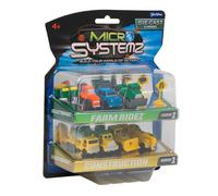 JOHN ADAMS | MICRO SYSTEMZ FARM RIDEZ & CONSTRUCTION: 3 farm vehicles with 2 road signs, plus 4 different construction trucks | Toy Vehicles & Playsets | Die Cast Cars | Ages 4+