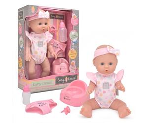 John Adams | Tiny Tears - Baby Classic - 38cm crying and wetting doll: One of the UK's best loved doll brands! | Nurturing Dolls | Ages 18m+
