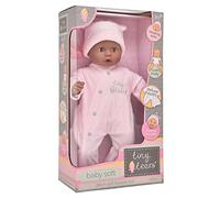 John Adams | Tiny Tears - Baby Soft - 38cm soft bodied doll in pink outfit: One of the UK's best loved doll brands! | Nurturing Dolls| Ages 10m+