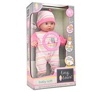 John Adams | Tiny Tears - Baby Soft with Sound - 38cm soft bodied doll with 16 interactive sounds: One of the UK's best loved doll brands! | Nurturing Dolls| Ages 10m+