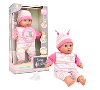 John Adams | Tiny Tears - Baby Soft with Sound - 38cm soft bodied doll with 16 interactive sounds: One of the UK's best loved doll brands! | Nurturing Dolls| Ages 10m+