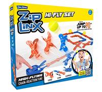 John Adams | ZipLinx - Hi-Fly Set: high-flying chain-reaction fun! | Jumping Domino Action | Domino and Tile Games | Ages 6+,Yellow