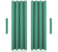 John Aird Blackout Curtains Eyelet with Tie Backs - Thermal, Energy Saving Curtains for Bedroom & Living Room (Teal, 229cm Width x 274cm Drop (90"x 108")