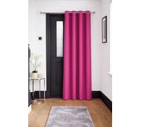 John Aird Blackout Curtains Thermal Energy Saving Eyelet Curtains for Bedroom & Living Room Including Tie Backs (Fuchsia, Door Panel W 52" x L 84" (1 Panel)