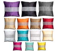 John Aird Diamante Faux Silk Cushion Cover 18" x 18" (Mocha)