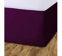 John Aird Elasticated Bed Valance Divan Base Cover Skirt (Aubergine, Super King)