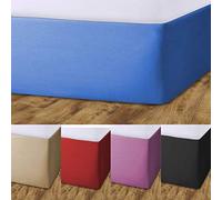 John Aird Elasticated Bed Valance Divan Base Cover Skirt (Blue, Small Double)