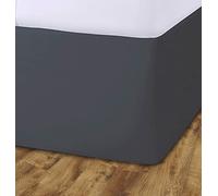 John Aird Elasticated Bed Valance Divan Base Cover Skirt (Grey, Single)