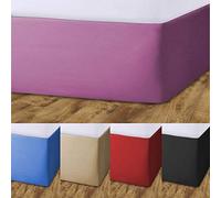 John Aird Elasticated Bed Valance Divan Base Cover Skirt (Pink, Small Double)