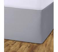 John Aird Elasticated Bed Valance Divan Base Cover Skirt (Silver, Single)