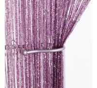 John Aird Jazz Glitter String Curtain Panel (Aubergine)