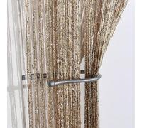 John Aird Jazz Glitter String Curtain Panel (Latte)