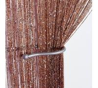John Aird Jazz Glitter String Curtain Panel (Mocha)