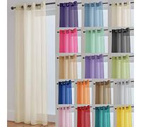 John Aird Lucy Voile Curtain - Eyelet - 1x Curtain Panel (Cream, 58" Wide x 108" Drop)