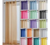John Aird Lucy Voile Curtain - Eyelet - 1x Curtain Panel (Latte, 58" Wide x 108" Drop)