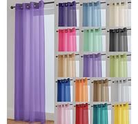 John Aird Lucy Voile Curtain - Eyelet - 1x Curtain Panel (Lilac, 58" Wide x 90" Drop)