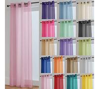 John Aird Lucy Voile Curtain - Eyelet - 1x Curtain Panel (Pink, 58" Wide x 54" Drop)