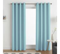 John Aird Luxury Faux Silk Fully Lined Eyelet Curtains (Duck Egg, 229cm Width x 137cm Drop (90"x 54")