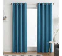 John Aird Luxury Faux Silk Fully Lined Eyelet Curtains (Teal, 229cm Width x 183cm Drop (90"x 72")