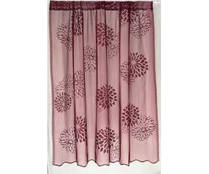 John Aird Pair Of Lisbon Net Curtain Voile Panels (Wine Red), 56" Wide x 54" Drop