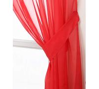 John Aird Pair Of Voile Tie Backs (Red)