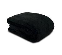 John Aird Pet Blanket - Soft Teddy Fleece Throw - Dog Cat Guinea Pig Rabbit (Black, X Large (150 x 200cm)