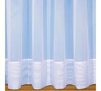 John Aird Sarah - Plain White Net Curtain With 7" Envelope Hem Base - Select Your Size (9 Metres Width, Drop: 48" (122cm))