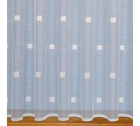 John Aird - Square Design White Net Curtain - Sold In Set Sizes (4 Metres Width, Drop: 81" (206cm))