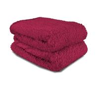 John Aird Teddy Fleece Cozy Bed Sofa Throw Blanket (Red, Single (125 x 150cm)