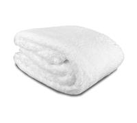 John Aird Teddy Fleece Cozy Bed Sofa Throw Blanket (White, Single (125 x 150cm)