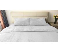 John Aird Teddy Fleece Duvet Cover Quilt Bedding Set With Pillow Case (White, Single)