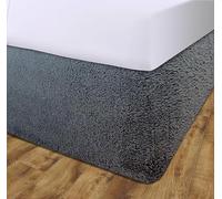 John Aird Teddy Fleece Elasticated Divan Bed Valance (Grey, Double)