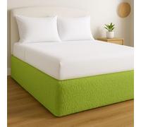 John Aird Teddy Fleece Elasticated Divan Bed Valance (Lime, Double)