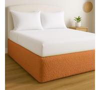 John Aird Teddy Fleece Elasticated Divan Bed Valance (Orange, Single)