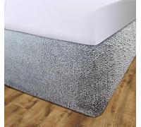 John Aird Teddy Fleece Elasticated Divan Bed Valance (Silver, Double)