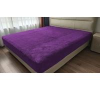John Aird Teddy Fleece Fitted Bed Sheet Soft Warm Fluffy Thermal Bedding (Aubergine, King)