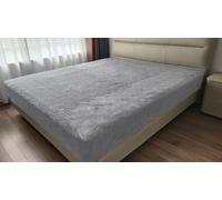 John Aird Teddy Fleece Fitted Bed Sheet Soft Warm Fluffy Thermal Bedding (Silver, King)