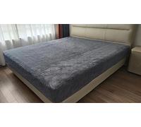 John Aird Teddy Fleece Fitted Bed Sheet Sort Warm Fluffy Thermal Bedding (Grey, King)