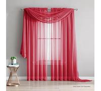 John Aird Voile Window Scarf Pelmet 150cm x 500cm - (Red)