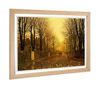 John Atkinson Grimshaw Autumn Evening Framed Wall Art Print A2 Oak | Ready to Hang, Premium Gi Paper, Fade-Resistant Inks, Securely Packaged, UK Made