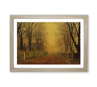 John Atkinson Grimshaw Evening Glow Framed Wall Art Print A2 Oak | Ready to Hang, Premium Gi Paper, Fade-Resistant Inks, Securely Packaged, UK Made