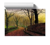 John Atkinson Grimshaw Stapleton Park Art Print | Unframed Poster, A3 | Ready to Frame, 260gsm Satin Photo Paper, Fade-Resistant Inks, Wall Art for Living Rooms, Bedrooms and Offices