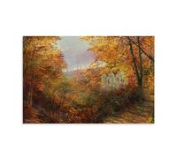 John Atkinson Grimshaw Works《A House in A Clearing》Printing Posters Aesthetic Canvas Wall Art Prints Modern Room Decoration for Household Space 20x30inch(50x75cm)
