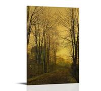 John Atkinson Grimshaw Works《October After Glow》Printing Posters Premium Canvas Print Wall Paintings Stylish Room Decor for Indoor Home Space 20x30inch(50x75cm)