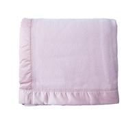 John Atkinson The Wool Company Duchess Merino Wool Blanket - Lightweight Soft Warm Bed Blankets - Powder Pink Double Size 230 x 255 cm - Made in the UK