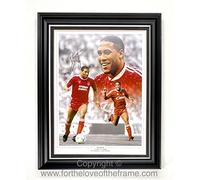 John Barnes Hand Signed Autograph Liverpool FC Football Soccer Memorabilia Montage Photo In Luxury Handmade Wooden Display & Certificate of Authenticity